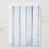 青素朴葉ブライダルシャワー招待状 招待状 (裏面)