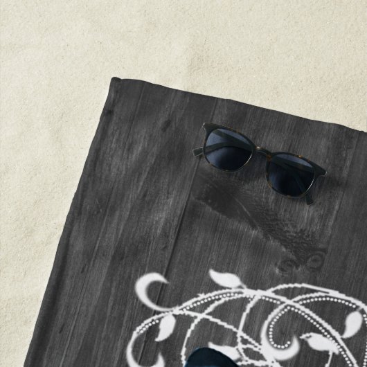 青素朴蝶パーソナライズされたビーチタオル ビーチタオル (インサイチュ)