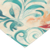 青素朴離れ花と赤橙花 テーブルクロス (アングル)