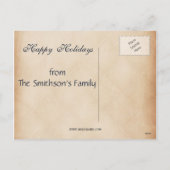 青素朴雪の写真ホリデーカード シーズンポストカード (裏面)