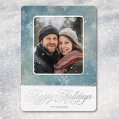 青素朴雪写真冬季休暇 箔シーズンカード