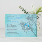 青素朴鳥ブライダルシャワー招待状 招待状 (スタンド正面)
