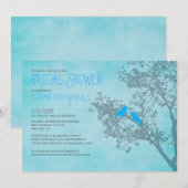 青素朴鳥ブライダルシャワー招待状 招待状 (正面/裏面)