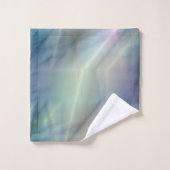 青紫と緑の抽象芸術 バスタオルセット (ウォッシュタオル)