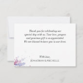 青紫のアイリスガーデン フラワーパレット サンキューカード (裏面)