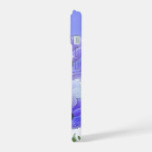 青紫のアネモネの花 iPhone 15ケース (左側面)
