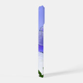 青紫のアネモネの花 iPhone 15ケース (右側面)