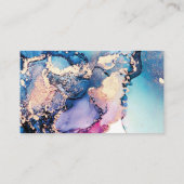 青紫のゴールド水彩インク名刺 名刺 (裏面)