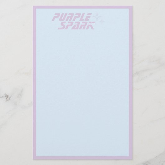青紫の小さなビジネス 便箋 (正面)