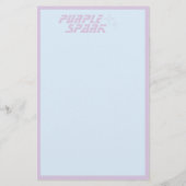 青紫の小さなビジネス 便箋 (裏面)