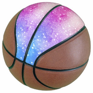 青紫の星空銀河系空 バスケットボール