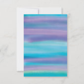 青紫の水彩結婚出欠届けカード 出欠カード (裏面)