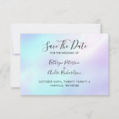 青紫の色彩変化をセーブ・ザ・デート・招待状 招待状 (正面)