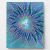 青紫の花の夢　抽象的フラクタル・アート フォトプラーク (正面)