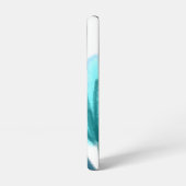 青紫の花の水彩名前テキスト入り SAMSUNG GALAXYケース (左側面)
