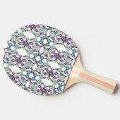 青紫の花の素敵なレース調デザイン 卓球ラケット (横)