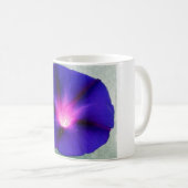 青紫の花柄 コーヒーマグカップ (正面右)