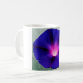 青紫の花柄 コーヒーマグカップ