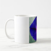 青紫の花柄 コーヒーマグカップ (左)