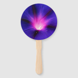 青紫の花柄 ハンドファン