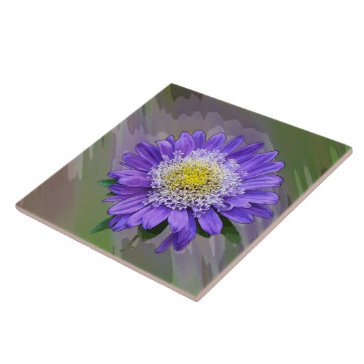 青紫の花 タイル (側面)