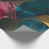 青紫の魔法のような抽象的な大理石 ラッピングペーパー (角)