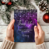 青紫エレガント大理石のシック感謝していな芸術 カード