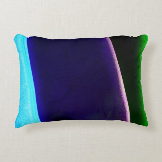 青紫グリーン色枕 アクセントクッション (正面)