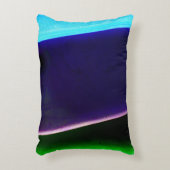 青紫グリーン色枕 アクセントクッション (正面(垂直))