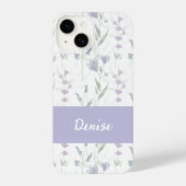 青紫水彩野花姓名 iPhoneケース (裏面)