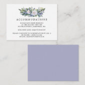 青紫白花のウェディングステイ エンクロージャーカード (正面/裏面)