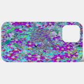 青紫色とホットピンク色の花が咲くアクアガーデン Case-Mate iPhoneケース (裏面 (横))