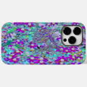 青紫色とホットピンク色の花が咲くアクアガーデン Case-Mate iPhoneケース (裏面 (横))