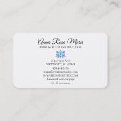 *～*青紫色のロータスレイの霊気エネルギー修復  名刺 (裏面)