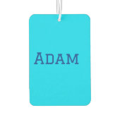 青紫色の名前の追加文字新学期メッセージs カーエアーフレッシュナー (裏面)