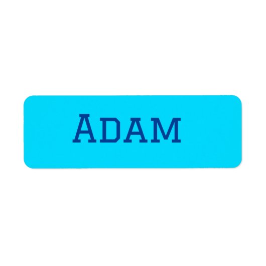 青紫色の名前の追加文字新学期メッセージs ラベル (正面)