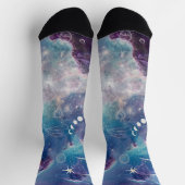 青紫色の天柄 ソックス (上部)