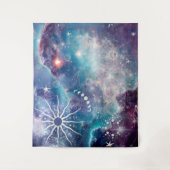 青紫色の天柄 タペストリー (正面)