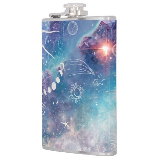 青紫色の天柄 フラスク (左)