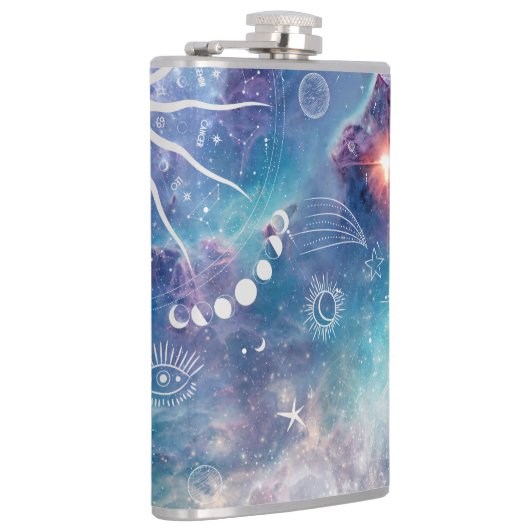 青紫色の天柄 フラスク (右)