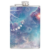 青紫色の天柄 フラスク (正面)