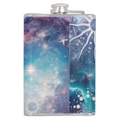 青紫色の天柄 フラスク (裏面)