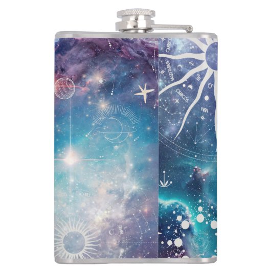 青紫色の天柄 フラスク (裏面)