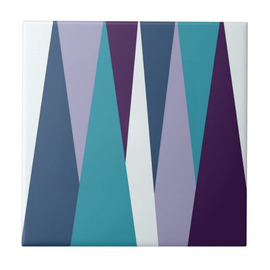 青紫色の白 タイル (正面)