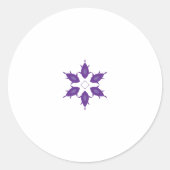 青紫色の神聖な家族カトリック教会のステッカー ラウンドシール (正面)