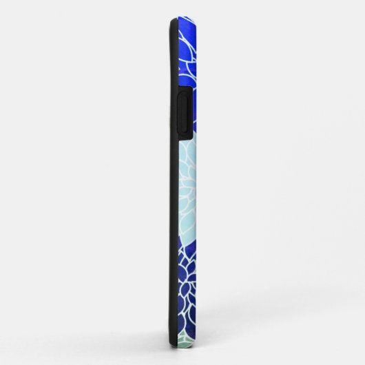 青紫色の緑の花模様 Case-Mate iPhoneケース (裏面/右)