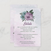 青紫色の花の植物性結婚植物 エンクロージャーカード (正面/裏面)