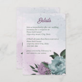 青紫色の花の植物性結婚植物 エンクロージャーカード (正面/裏面)