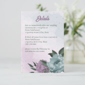 青紫色の花の植物性結婚植物 エンクロージャーカード (スタンド正面)