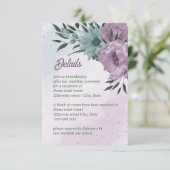 青紫色の花の植物性結婚植物 エンクロージャーカード (スタンド正面)